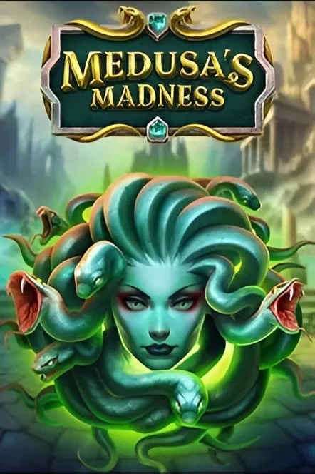 Medusa’s Madness slot with green serpent-haired Medusa